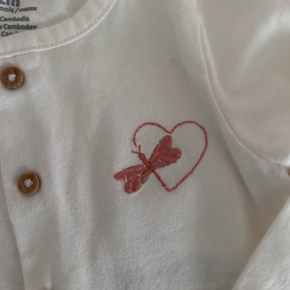 12 month old baby 2-Piece Bodysuit Dress & Cardigan Set (pink dragonfly) - Picture 3 of 9